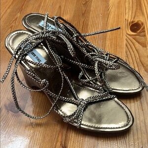 Steve Madden Gold Metallic Gladiator Sandals